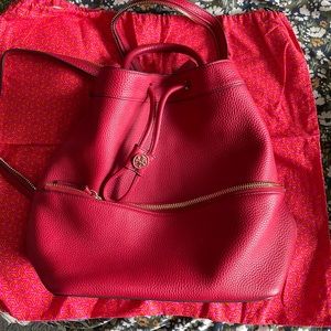 Tory Burch Robinson convertible pebbled leather backpack
